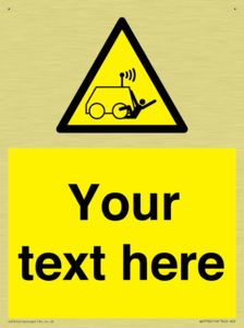 Custom warning run over by operator controlled machine